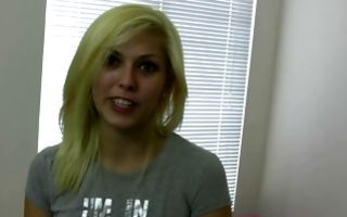 Pretty honey Lacey drilling her tight pussy hole with fingers and toys